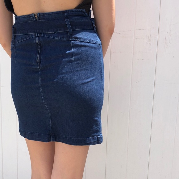Free People Jean Pencil Skirt sz 6 - Picture 3 of 5
